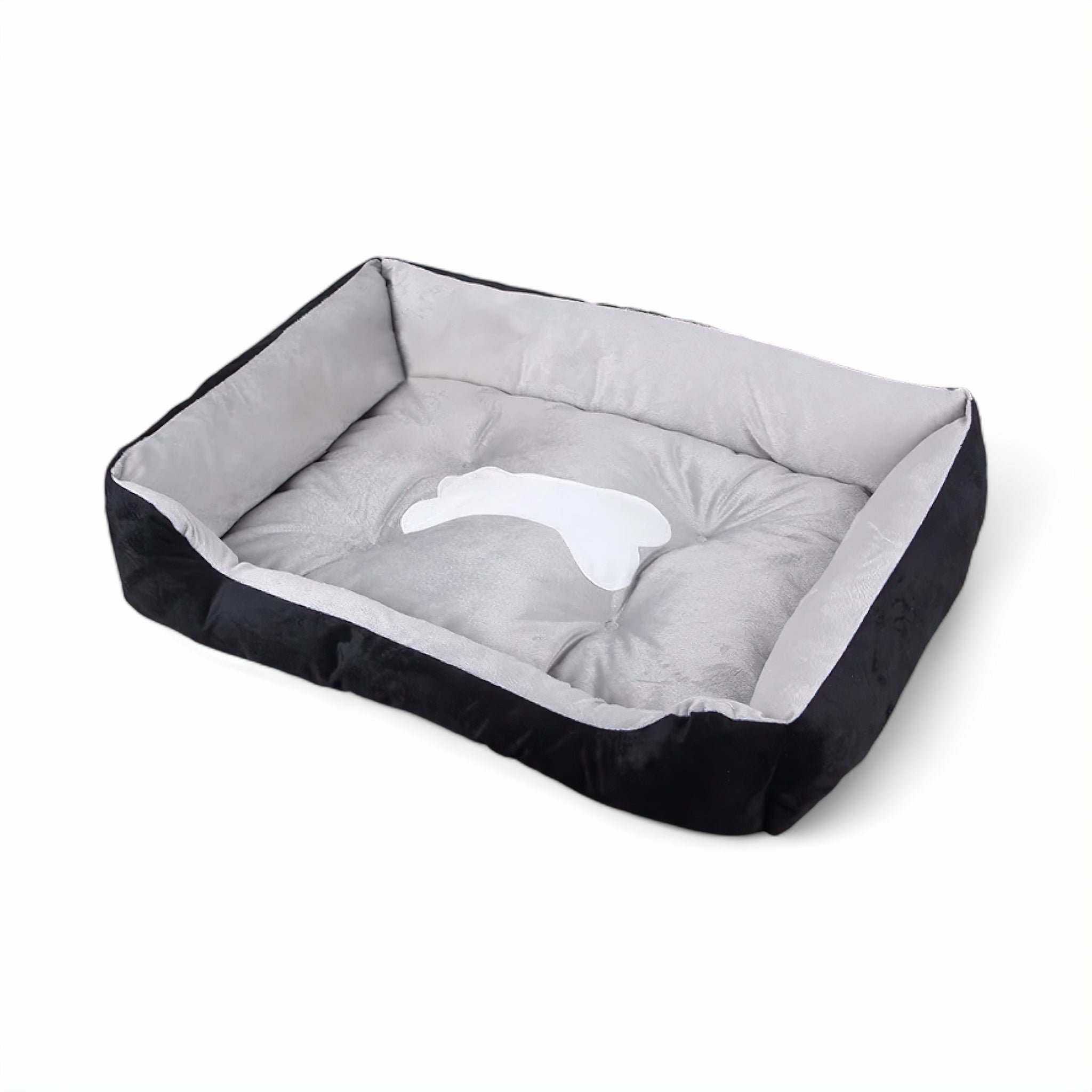 Comfy Paws Plush Bed Dog Bed Luxe Pet Store Charcoal + Grey XXS 