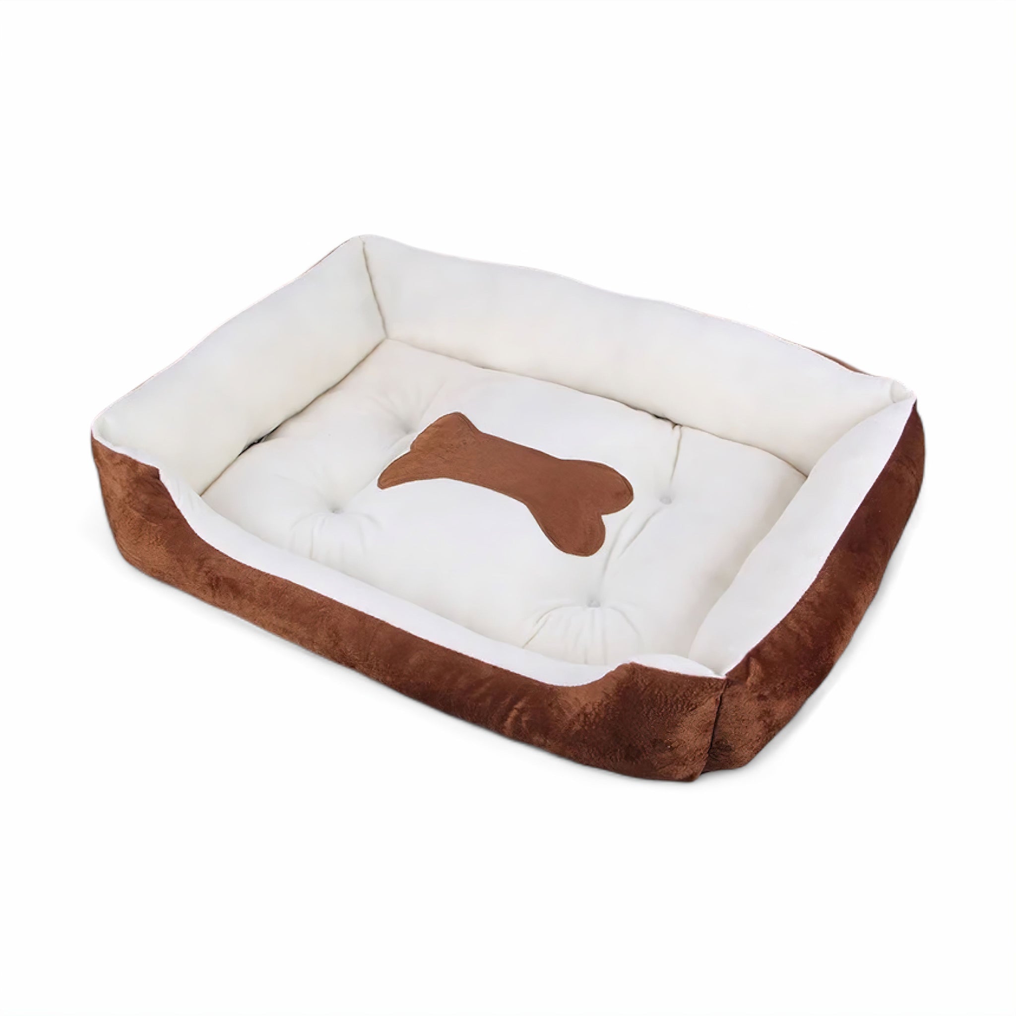 Comfy Paws Plush Bed Dog Bed Luxe Pet Store Tan + Beige XXS 