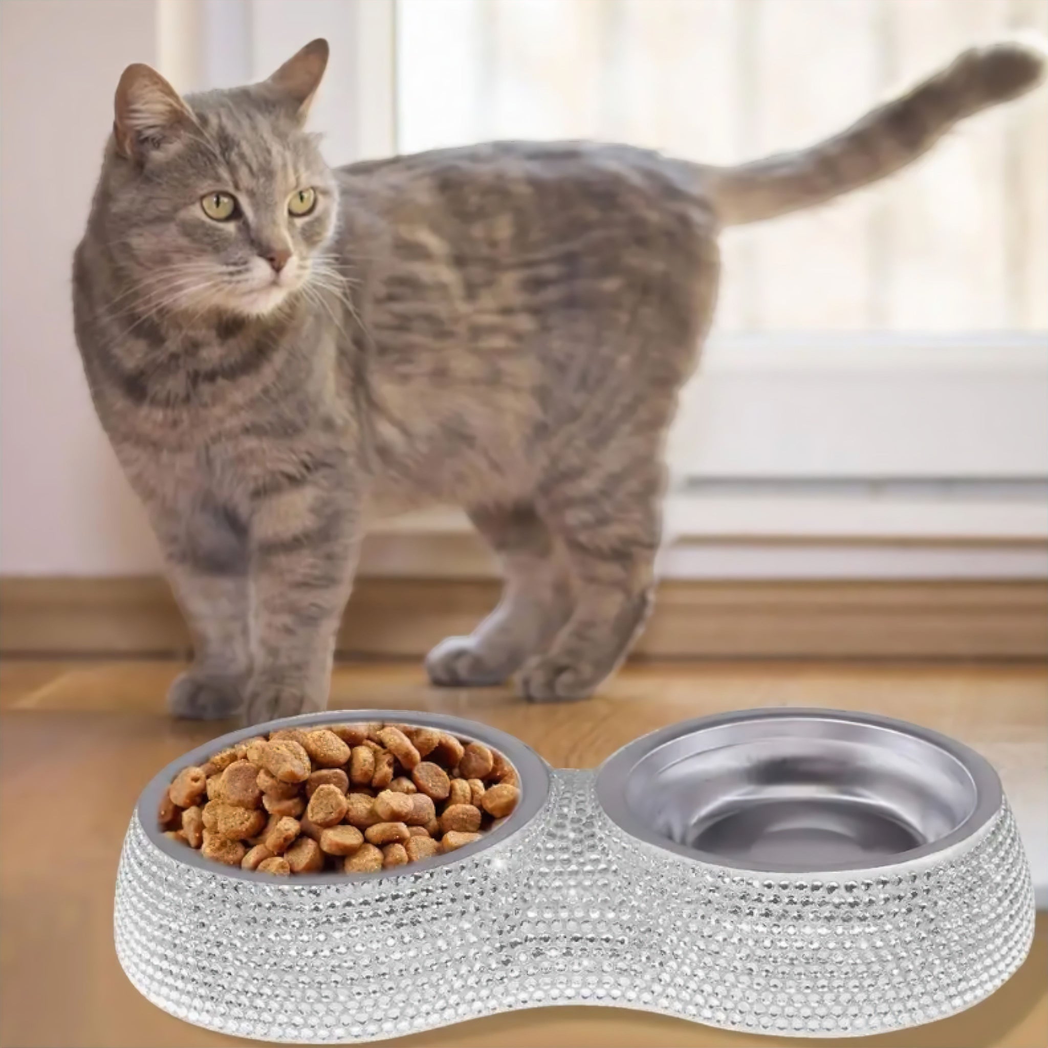 Luxe Sparkle Food Bowl cat bowl Luxe Pet Store 