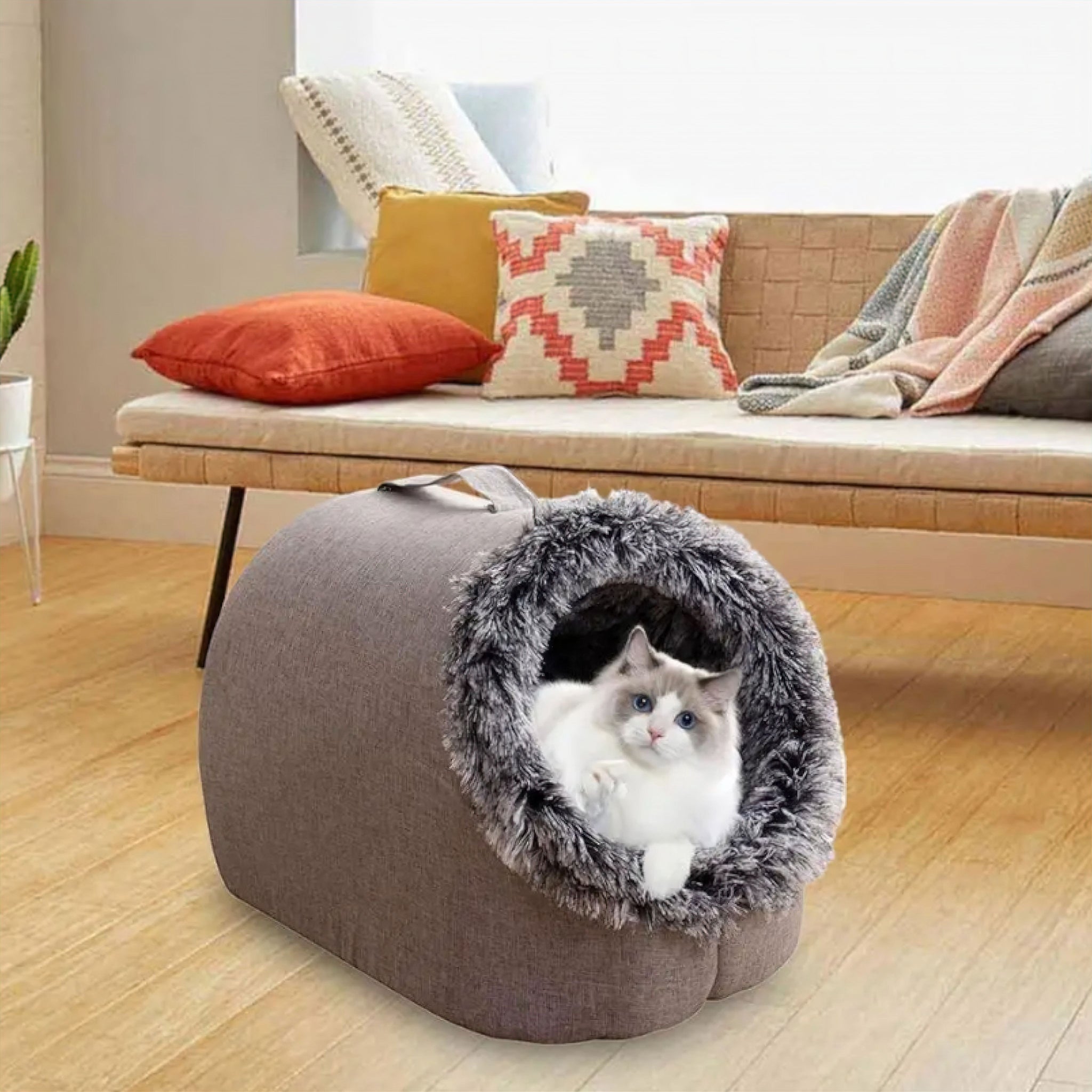 Winter Comfort Cozy Bed Cat Bed Luxe Pet Store 