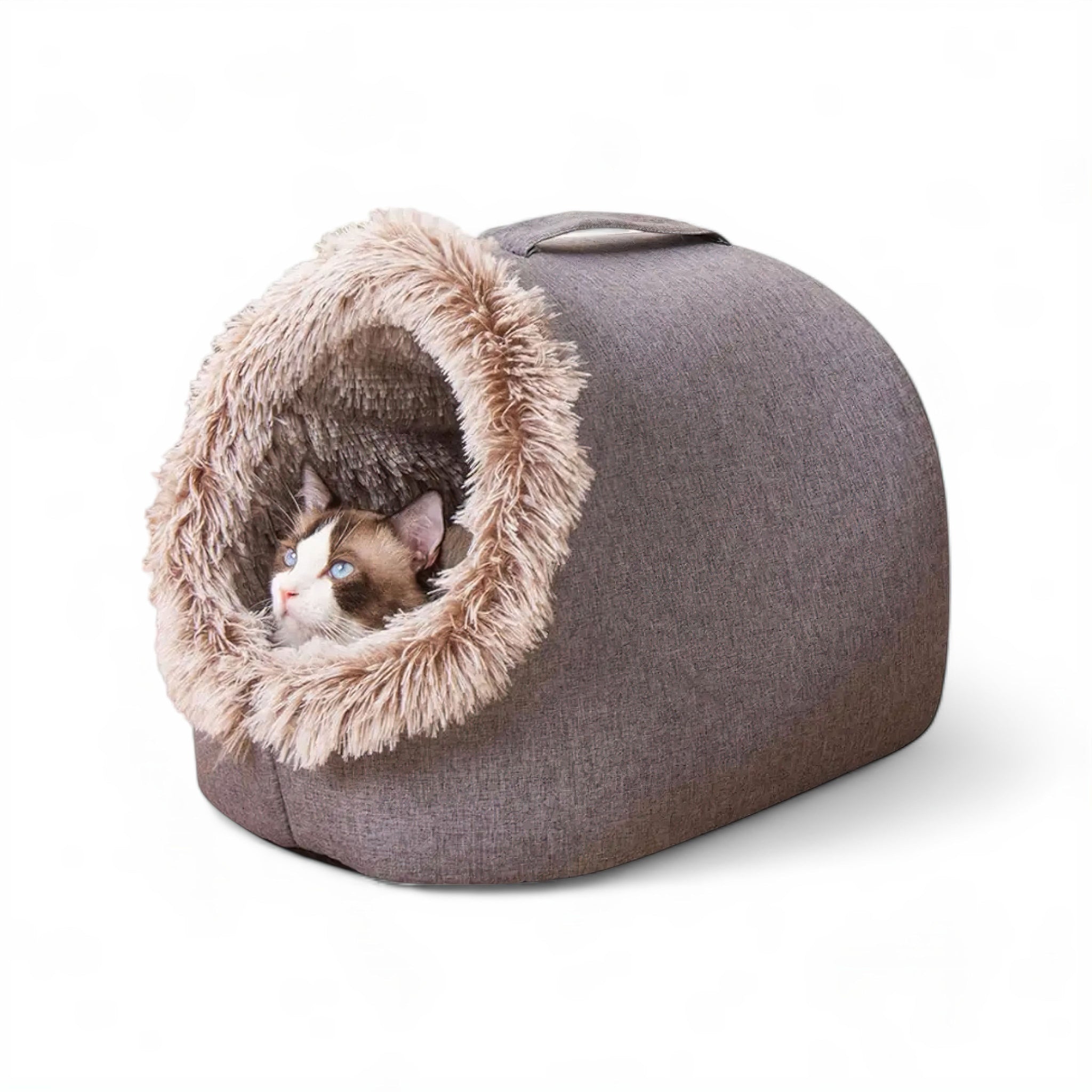 Winter Comfort Cozy Bed Cat Bed Luxe Pet Store Tea Brown S 