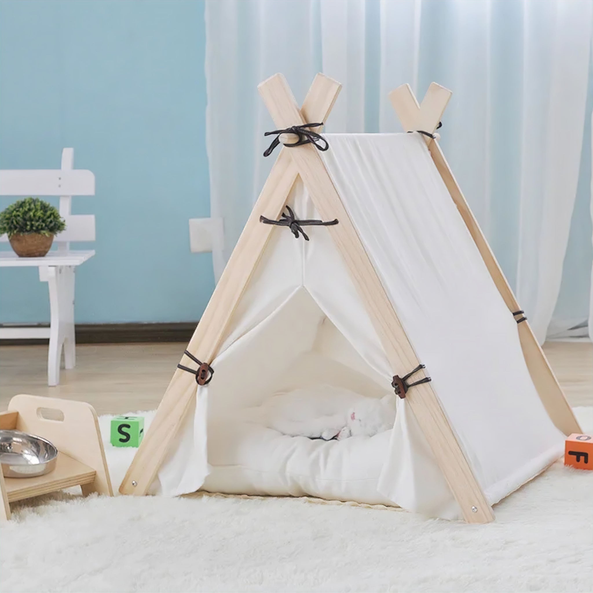 Wooden Pet Tent Pet House Luxe Pet Store 