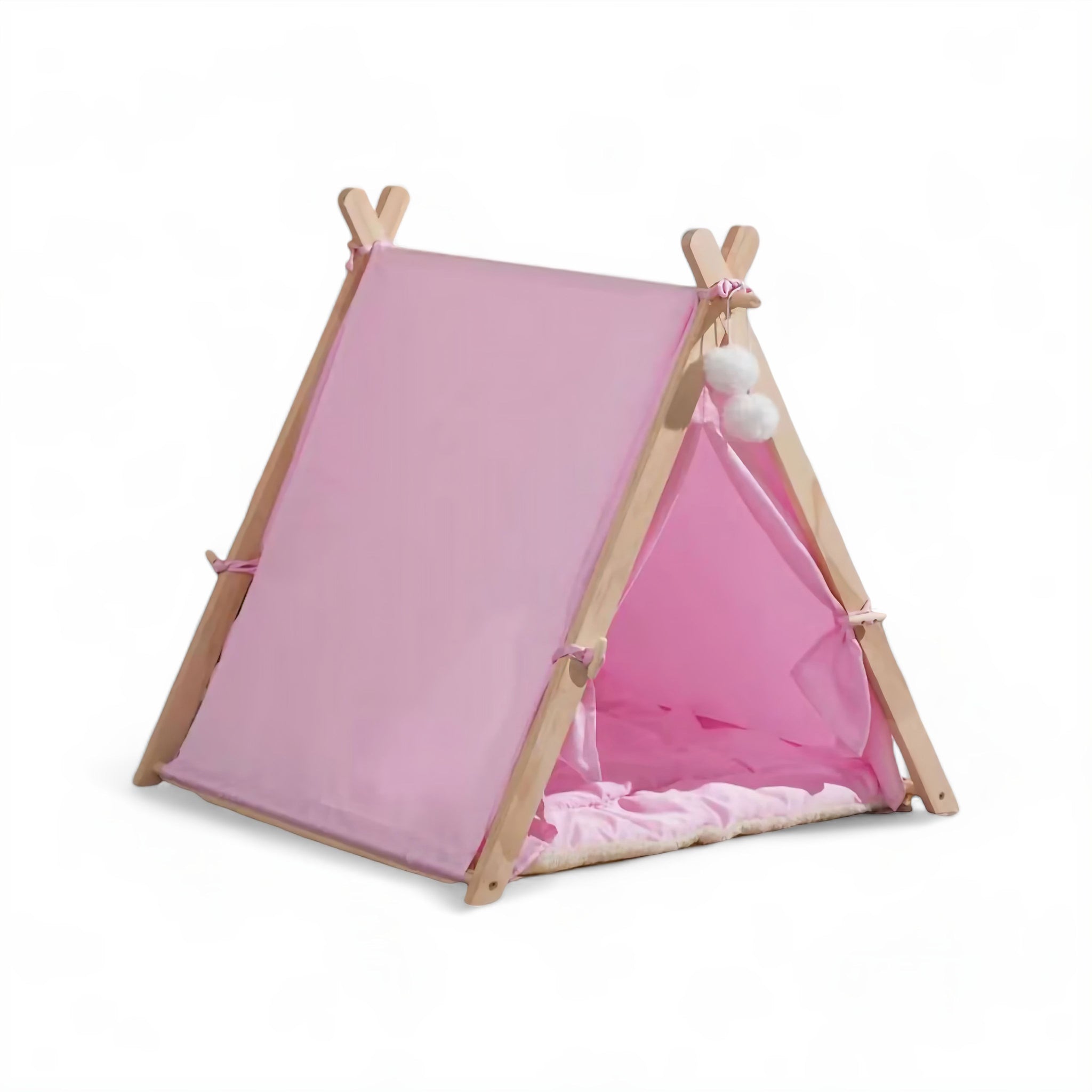 Wooden Pet Tent Pet House Luxe Pet Store Pink 