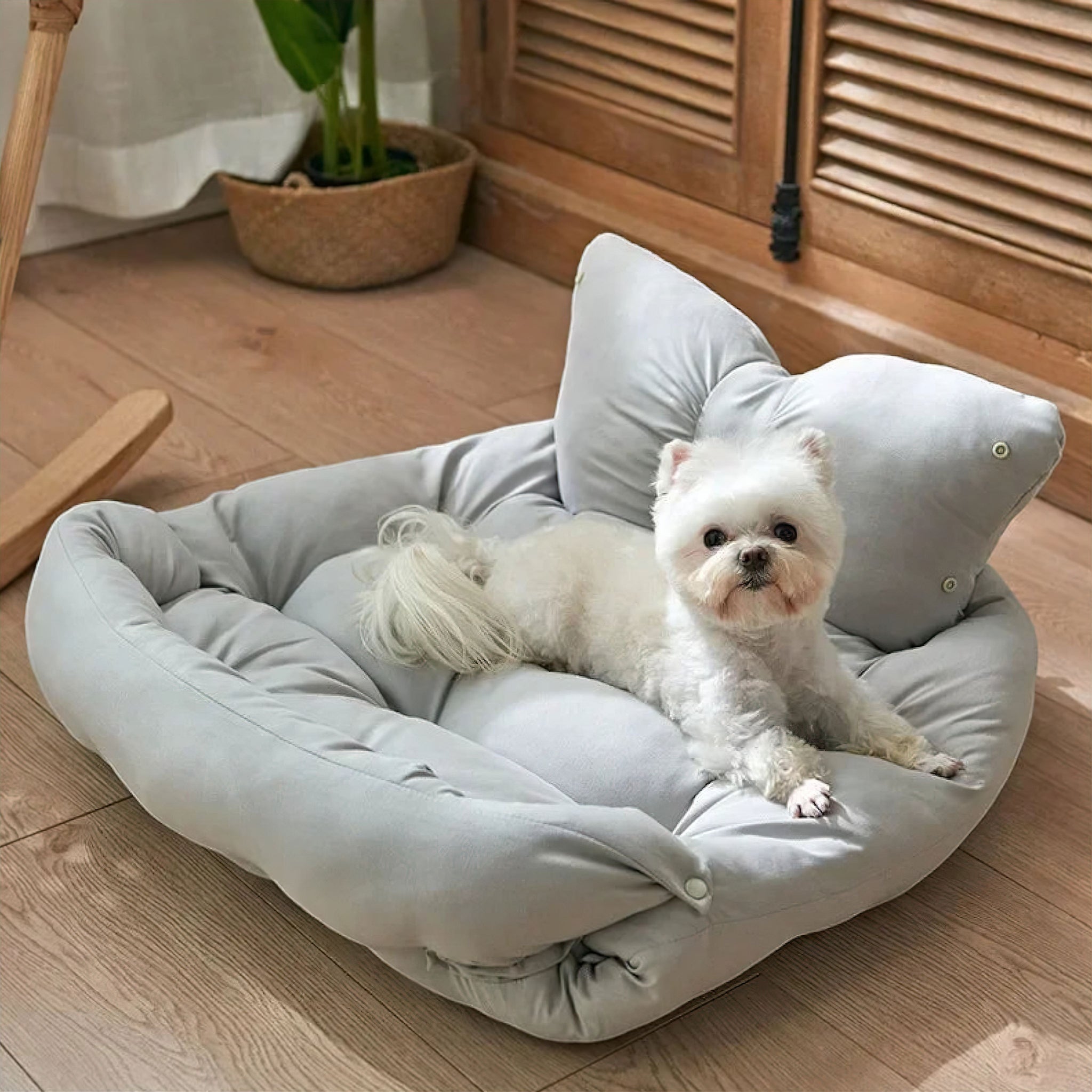 Cosy Canine Retreat pet bed Luxe Pet Store Grey S 