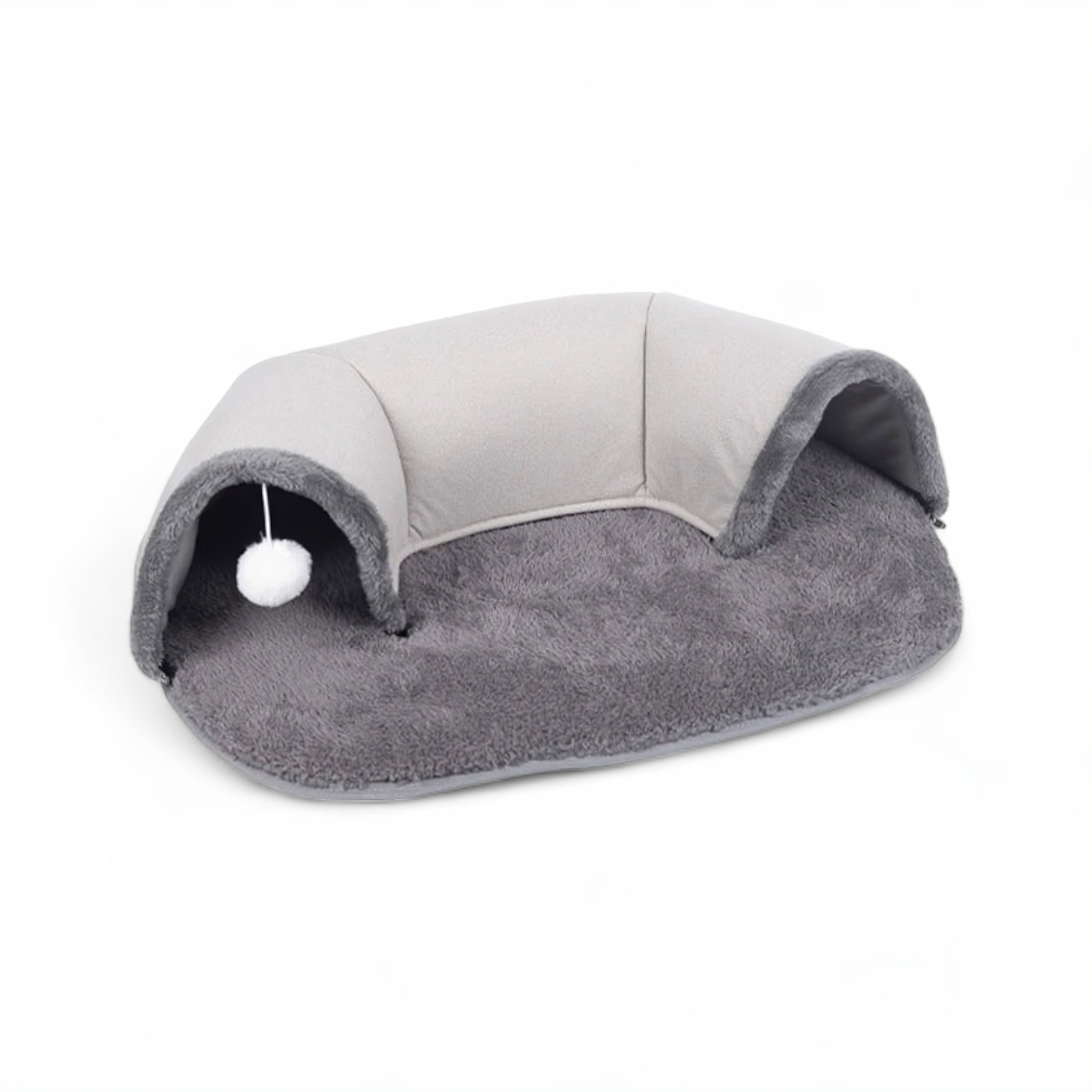 Ellipses Cat Tunnel Cat Bed Luxe Pet Store M Grey 