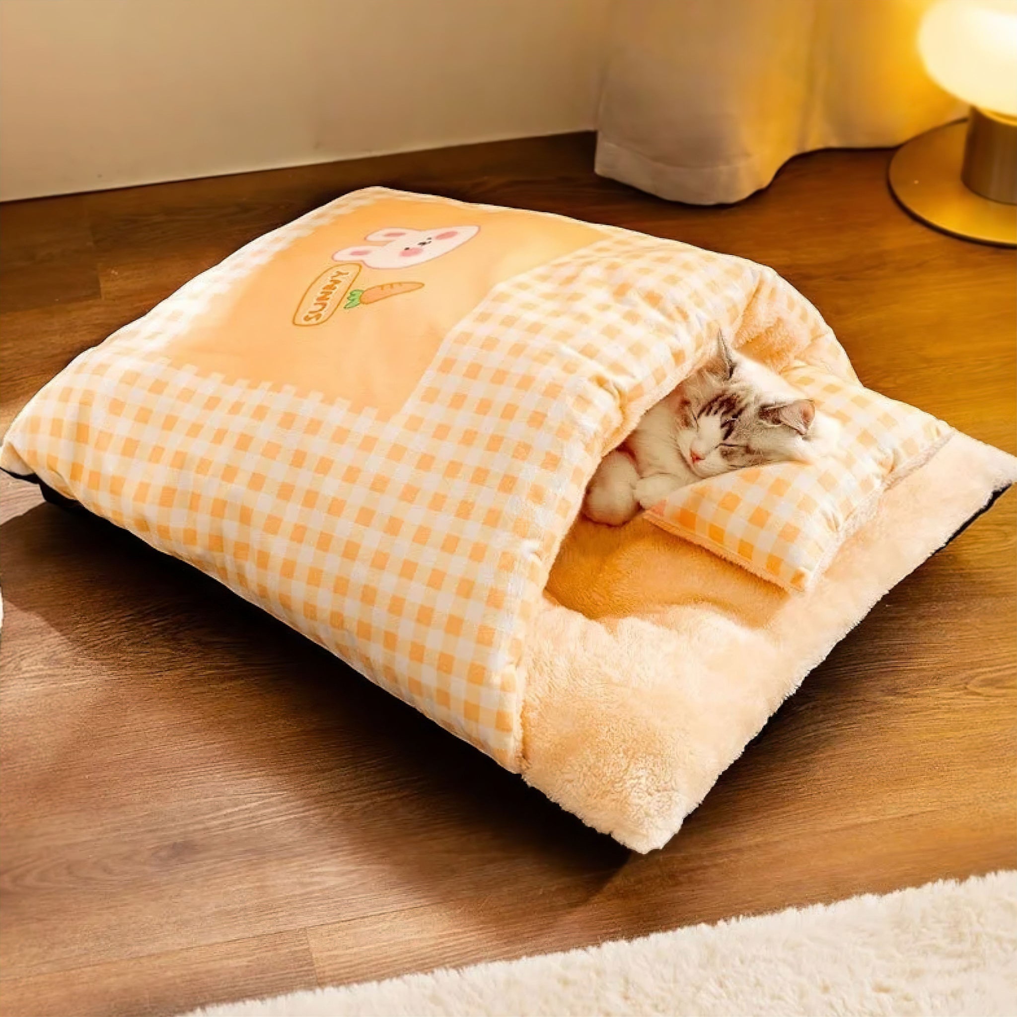 Kitty Cave Cat Bed Luxe Pet Store Peach S 