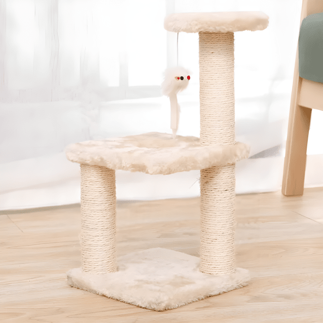 3-Layer Cat Tree Cat Tree Luxe Pet Store White 