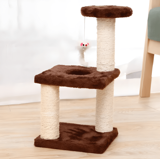 3-Layer Cat Tree Cat Tree Luxe Pet Store Brown 