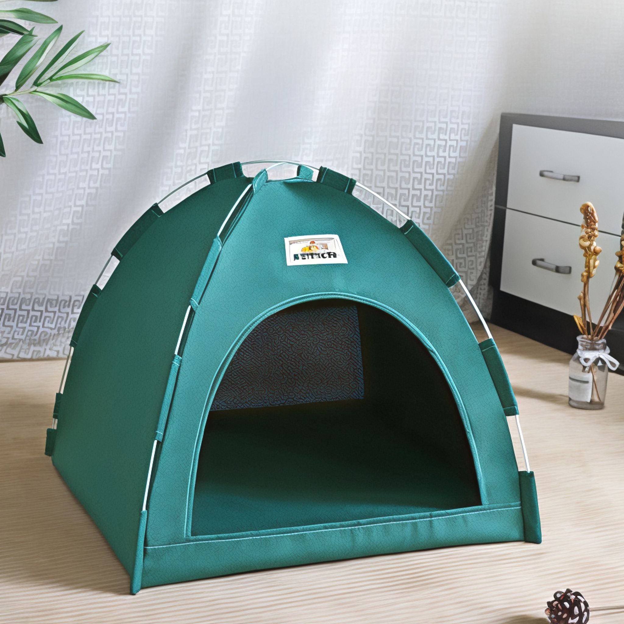 Breezy Haven Tent Cat Bed Luxe Pet Store Green S 