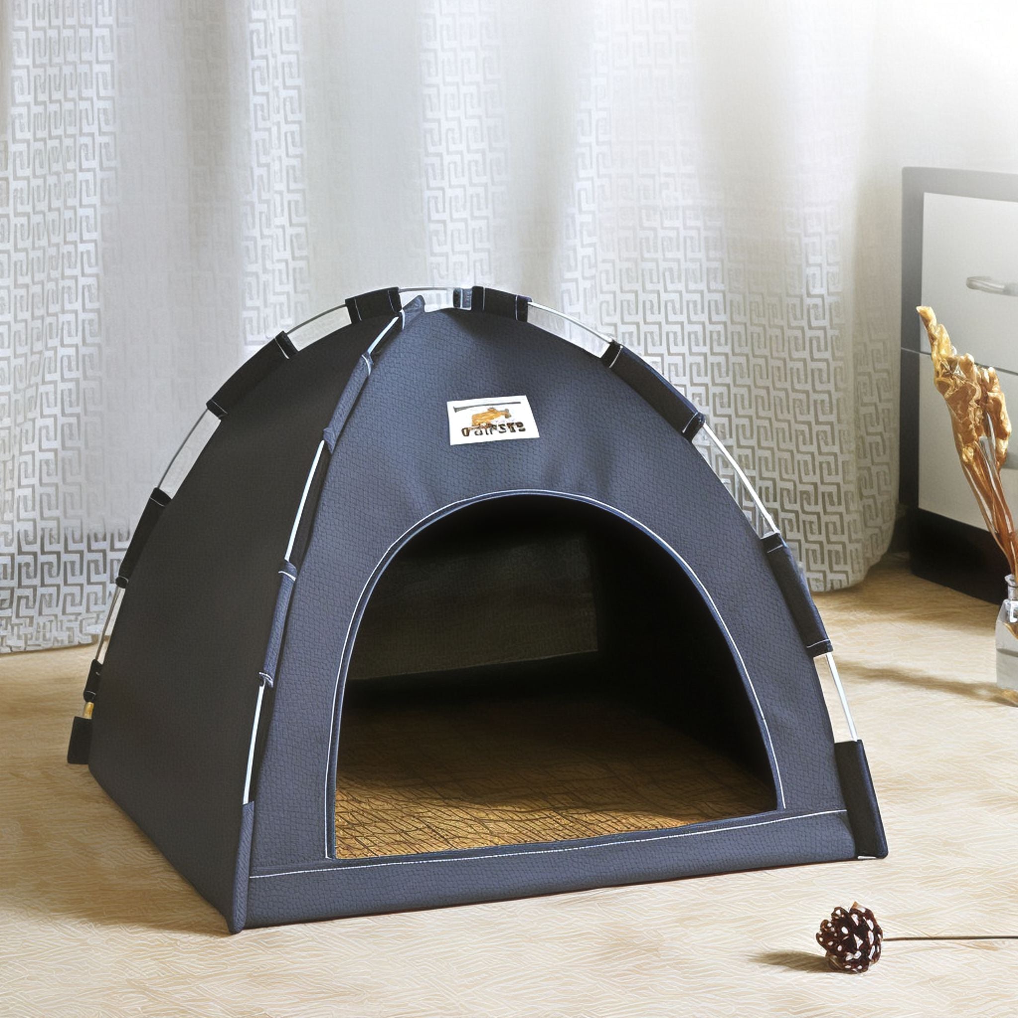 Breezy Haven Tent Cat Bed Luxe Pet Store Dark Grey S 