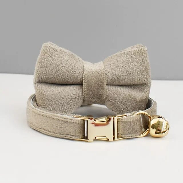 Custom Velvet Collar Velvet Cat Collar USAdrop Light Grey L Collar