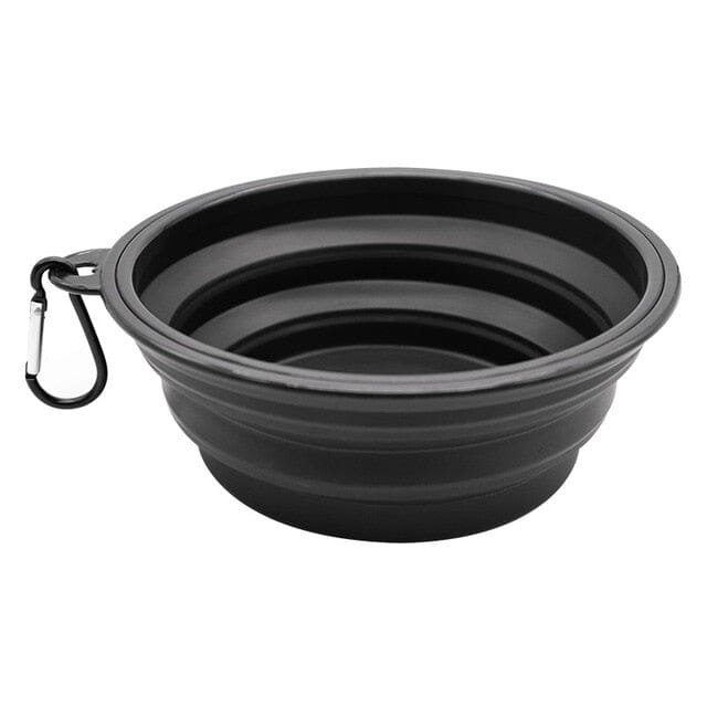 Foldable Pet Bowl bowl USAdrop Black 10oz (350mL) 