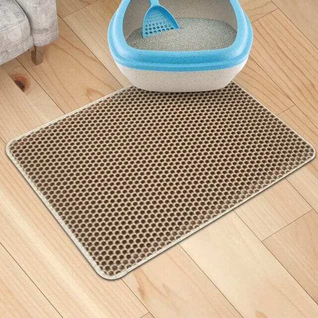 Pet Litter Mat Litter Tray USAdrop Khaki 30x30 cm 