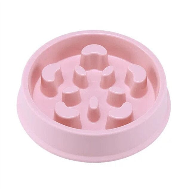 Non-Slip Food Feeder bowl USAdrop Pink Round 