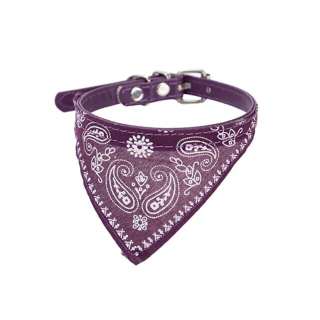 Bandana Pet Collar Cat Bandana Luxe Pet Store Purple 