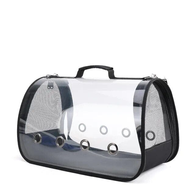 Clear Kitty Carrier Cat Travel Bag USAdrop Black S 