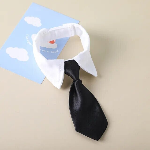 Pet Formal Collar Tie USAdrop Black S 