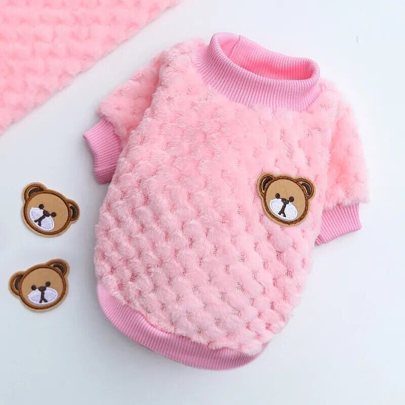 Winter Bear Jumper Dog Clothing USAdrop Pink XS 