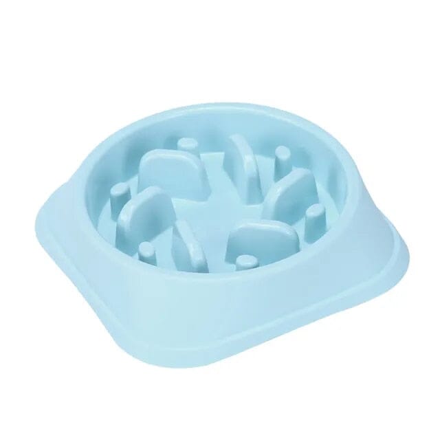 Non-Slip Food Feeder bowl USAdrop Sky Blue Square 