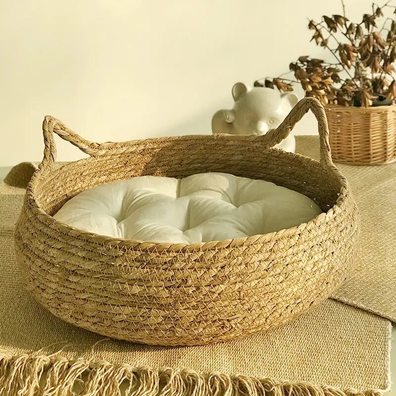 Rattan Haven Pet Retreat Cat Bed Luxe Pet Store 