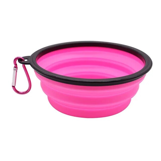 Foldable Pet Bowl bowl USAdrop Pink 10oz (350mL) 