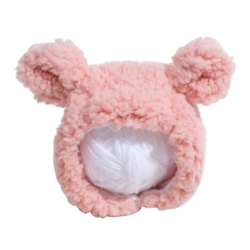 Pawsitively Bear Hat Cat Clothing USAdrop Peach 