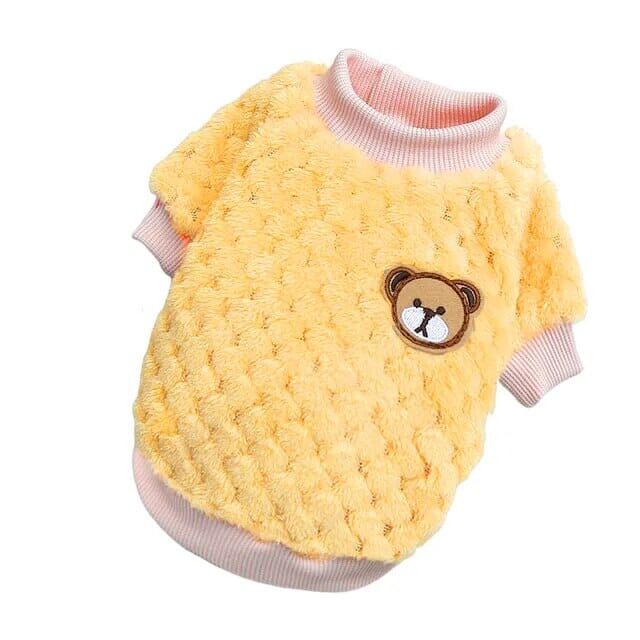 Winter Bear Jumper Dog Clothing USAdrop Yellow XS 