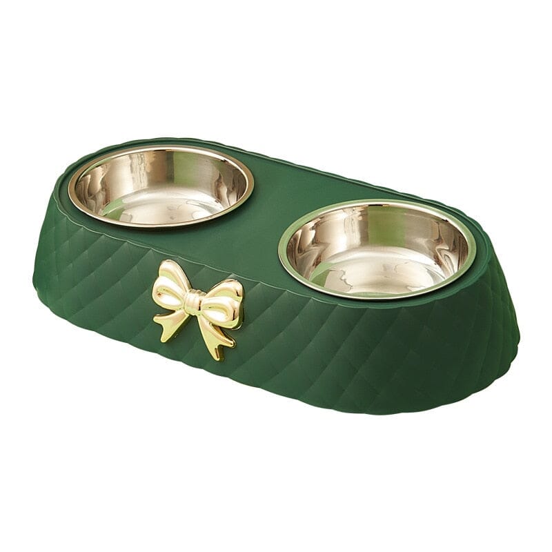 Bow Pet Bowl bowl Luxe Pet Store Green 