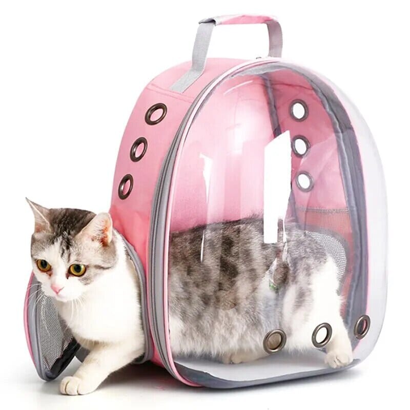 Bubble Travel Backpack Pet Travel Bag Luxe Pet Store Pink 