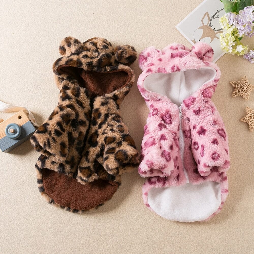 Leopard Print Jacket Dog Clothing USAdrop 