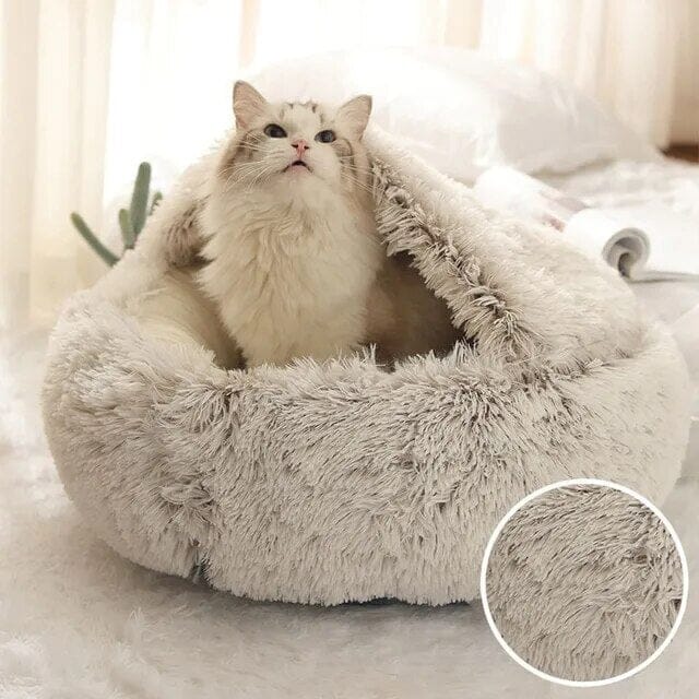 Fluff Lux Pet Bed Sleeping Bed USAdrop Coffee S 