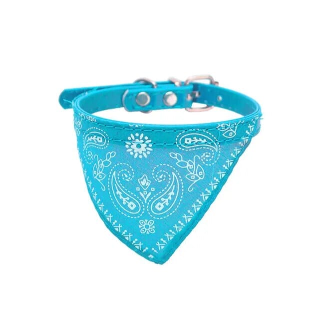 Bandana Pet Collar Cat Bandana Luxe Pet Store Sky Blue 