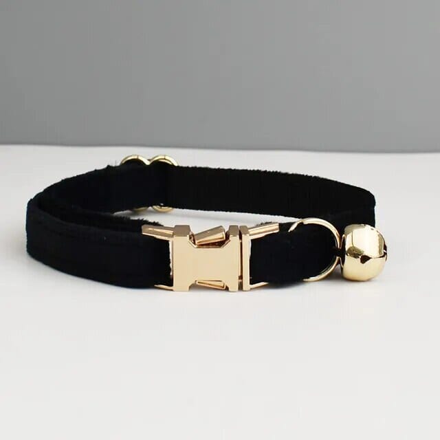 Custom Velvet Collar Velvet Cat Collar USAdrop Black L Collar