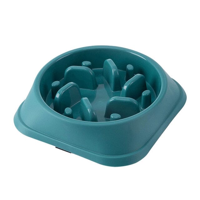 Non-Slip Food Feeder bowl USAdrop Dark Green Square 