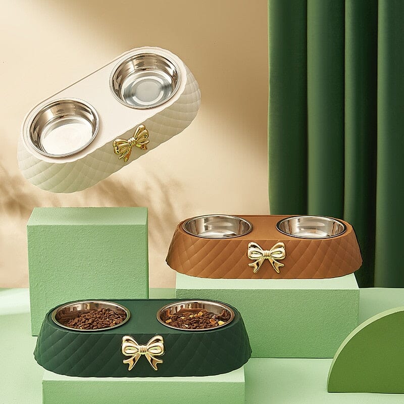 Bow Pet Bowl bowl Luxe Pet Store 