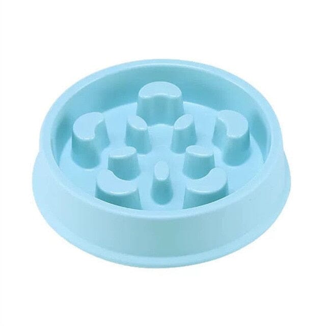 Non-Slip Food Feeder bowl USAdrop Blue Round 