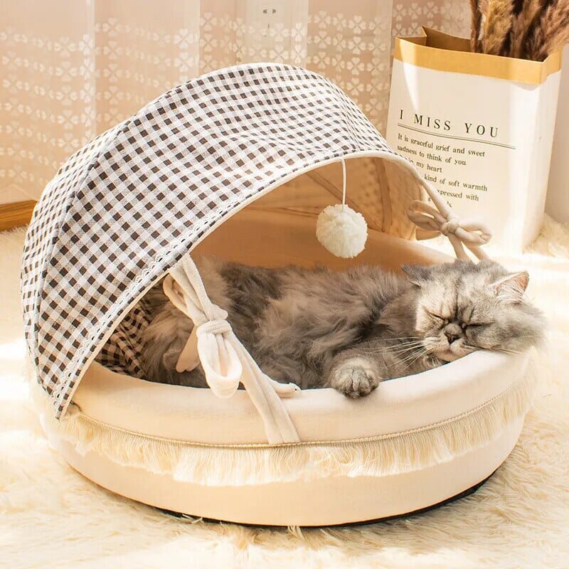 Semi-Enclosed Pet Sleeping Bed Sleeping Bed USAdrop 