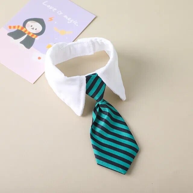 Striped Pet Bow Tie Pet Bow Tie USAdrop Green S 