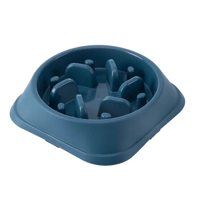 Non-Slip Food Feeder bowl USAdrop Blue Square 