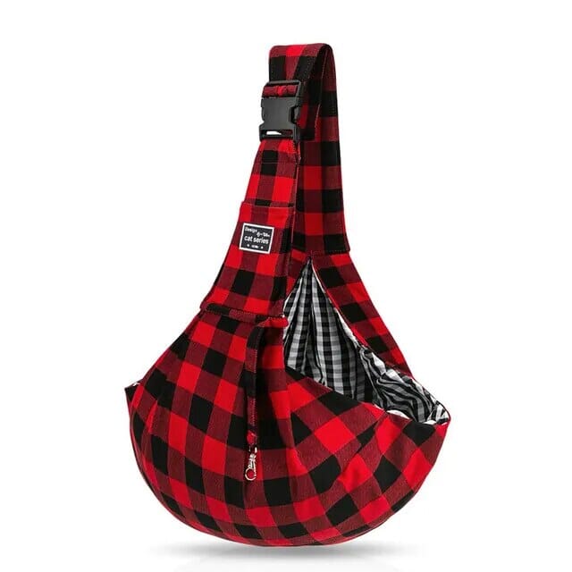 Pet Sling Bag Pet Travel Bag USAdrop Plaid 