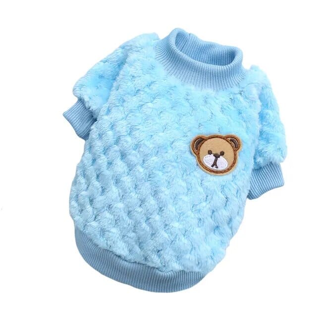 Winter Bear Jumper Dog Clothing USAdrop Blue XS 