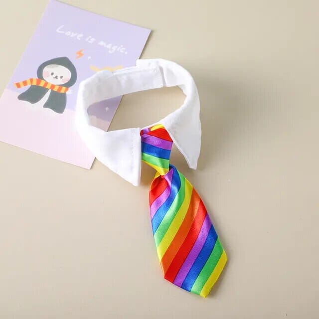 Striped Pet Bow Tie Pet Bow Tie USAdrop Rainbow S 