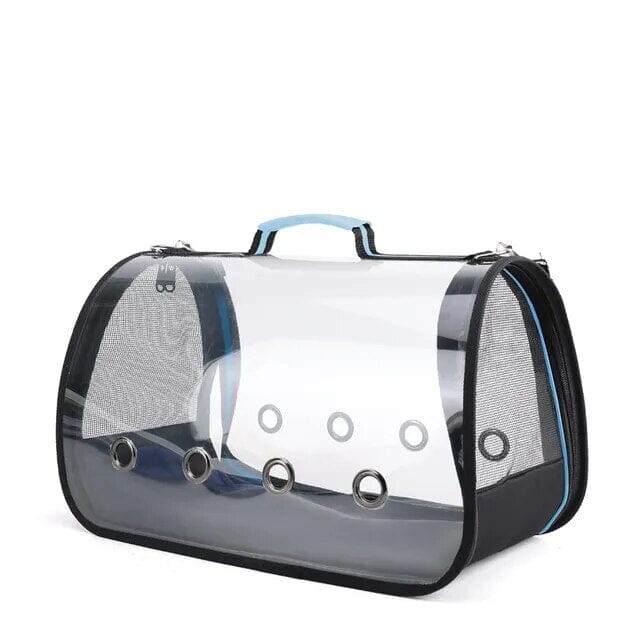 Clear Kitty Carrier Cat Travel Bag USAdrop Blue S 