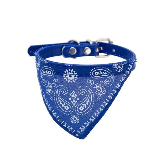 Bandana Pet Collar Cat Bandana Luxe Pet Store Blue 