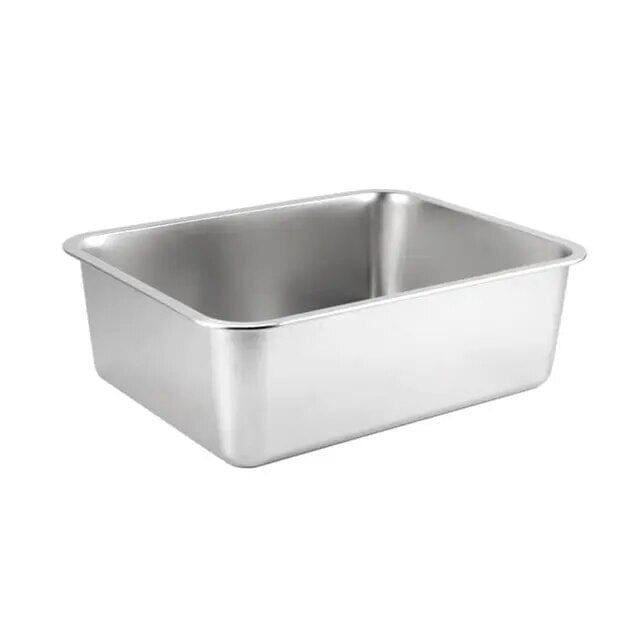 Stainless Steel Kitty Litter Litter Tray USAdrop M 